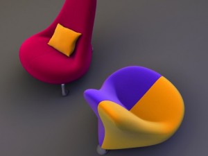 chairs collection 3D Модель