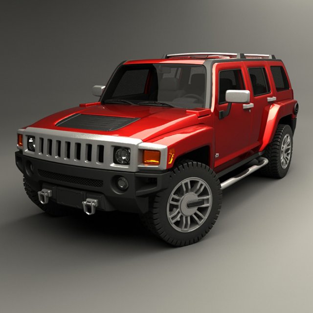 hummer h3 3D Model .c4d .max .obj .3ds .fbx .stl .blend 