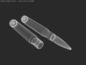 50 caliber bmg round 3D Model