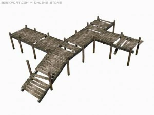 汚れた埠頭 3Dモデル