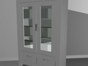 oak cabinet 3D Модель