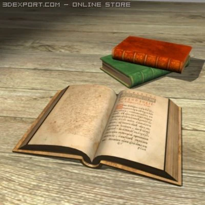 old books 3D Model .c4d .max .obj .3ds .fbx .stl .blend 