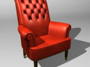 leather easy chair 3D Model
