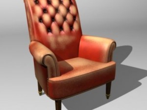 leather easy chair 3D-Modell
