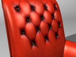 leather easy chair 3D-Modell