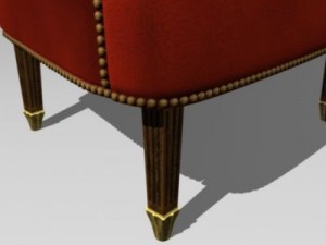 leather easy chair 3D-Modell