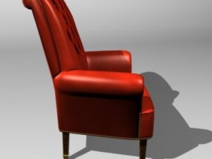 leather easy chair 3D-Modell