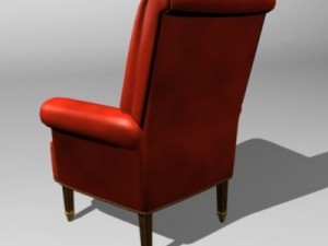 leather easy chair 3D-Modell
