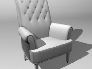 leather easy chair 3D-Modell