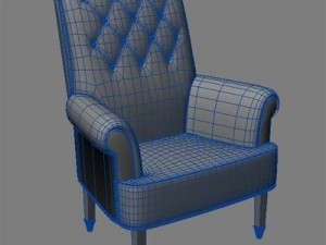 leather easy chair 3D-Modell