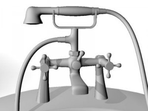 traditional bath tap 3D मॉडल