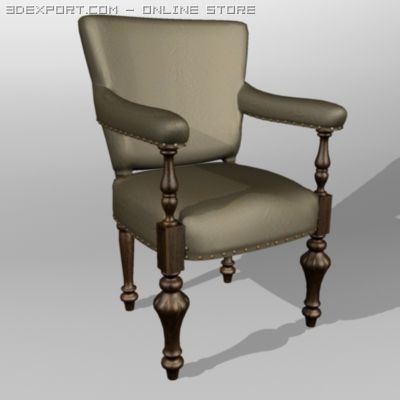 board chair 3D Модель .c4d .max .obj .3ds .fbx .stl .blend 