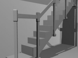 old staircase 3D Model
