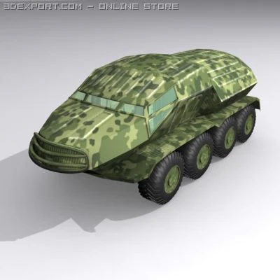 troop carrier 3D Model .c4d .max .obj .3ds .fbx .stl .blend 