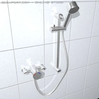 shower fitting 3D Model .c4d .max .obj .3ds .fbx .stl .blend 