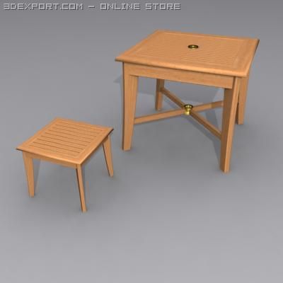 garden tables 3Dモデル .c4d .max .obj .3ds .fbx .stl .blend 