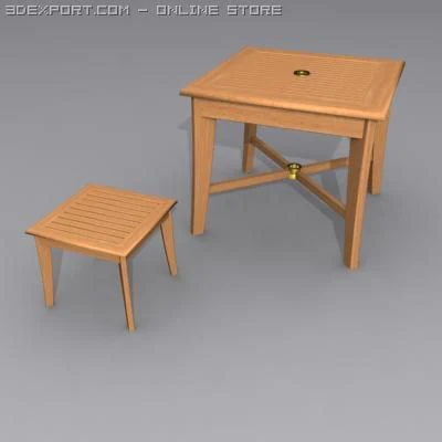 garden tables 3D Model .c4d .max .obj .3ds .fbx .stl .blend 