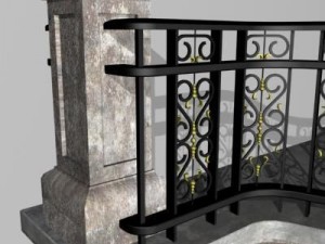 ornate balcony 3D Model