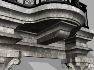 ornate balcony 3D Model