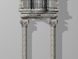 ornate balcony 3D Model