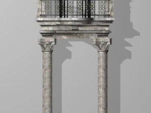 ornate balcony 3D Model