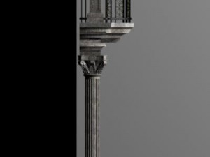 ornate balcony 3D Model
