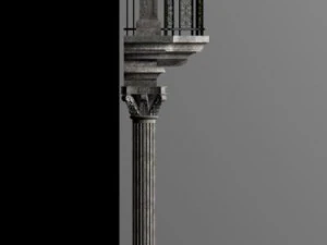 ornate balcony 3D Model