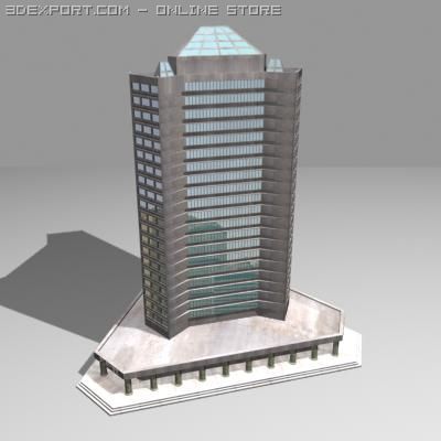 office building02 Modelo 3D .c4d .max .obj .3ds .fbx .stl .blend 