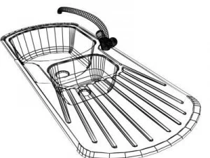 kitchen sink01 3D Model