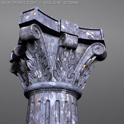 column 3D Model .c4d .max .obj .3ds .fbx .stl .blend 