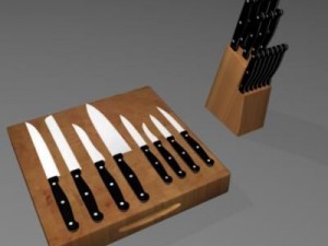 kitchen knives Modèle 3D