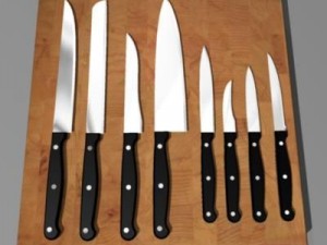 kitchen knives 3D Model