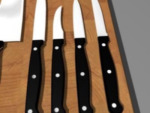kitchen knives 3D Model