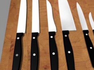 kitchen knives 3D Model
