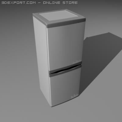fridge freezer 3D Model .c4d .max .obj .3ds .fbx .stl .blend 