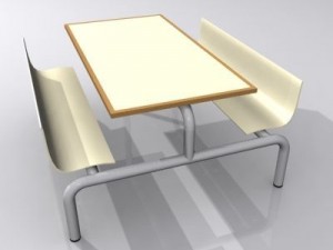 diner seat Model 3D