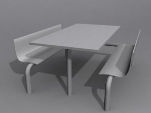 diner seat Model 3D