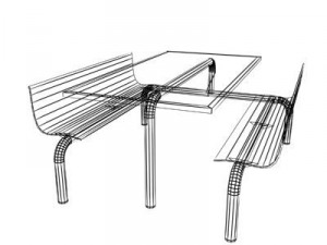 diner seat Model 3D