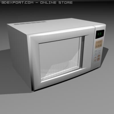 microwave 3Dモデル .c4d .max .obj .3ds .fbx .stl .blend 