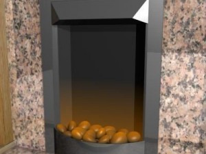electric fire Model 3D