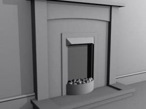 electric fire Model 3D