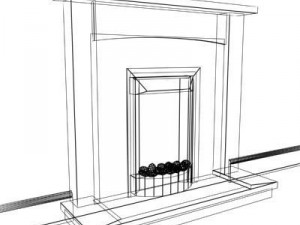 electric fire Model 3D