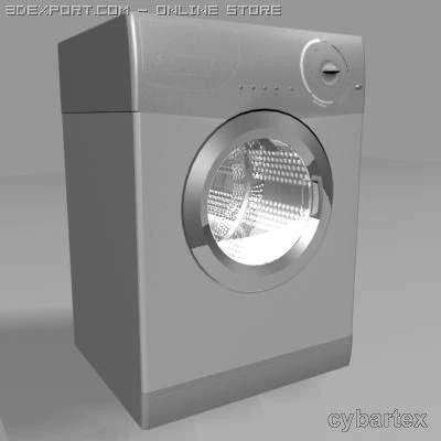 washing machine 3D Model .c4d .max .obj .3ds .fbx .stl .blend 