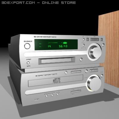 hi fi Modèle 3D .c4d .max .obj .3ds .fbx .stl .blend 
