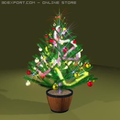 christmas tree 3D Model .c4d .max .obj .3ds .fbx .stl .blend 