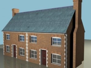 terraced house 2 3D Model
