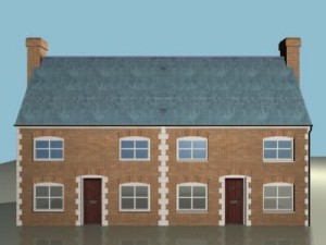 terraced house 2 3D Model
