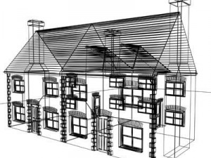 terraced house 2 3D Model
