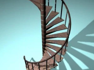 螺旋楼梯 3D 模型
