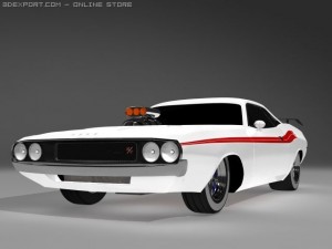 dodge challenger 1970 rt Model 3D